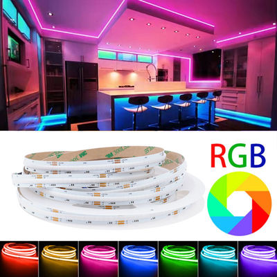 شريط إضاءة LED COB من نوع Rgb 840 LEDs / M 24V شرائط ضوء نيون رفيعة مرنة للغرفة