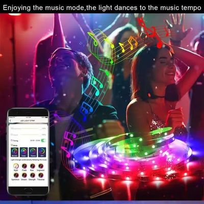 RGB 5V مقاوم للماء ذكي LED ضوء موسيقى LED إضاءة خلفية للتلفاز 5050 USB متغير اللون