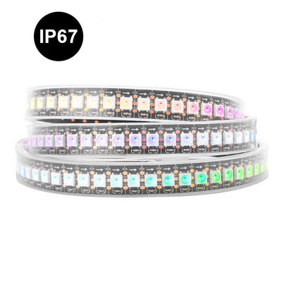 شريط إضاءة موسيقى LED ذكي Ip20 Ip65 Ip67 96100144leds بكسل مرن Ws2812b