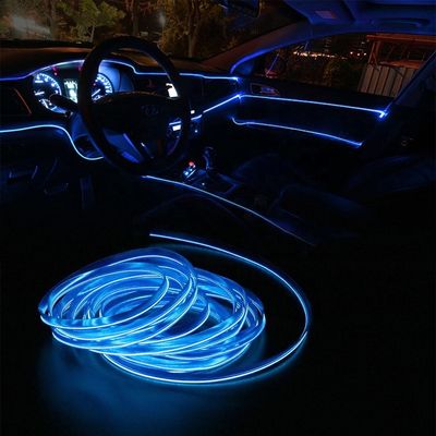 3m أضواء السيارة المعدلة EL خط الضوء البارد مع USB لتقوم بها بنفسك لوحة القيادة T وحدة التحكم LED Ligh المحيطة