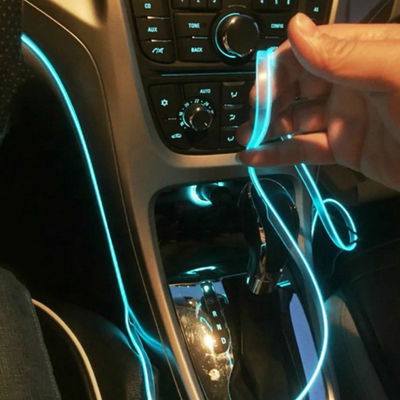 3m أضواء السيارة المعدلة EL خط الضوء البارد مع USB لتقوم بها بنفسك لوحة القيادة T وحدة التحكم LED Ligh المحيطة