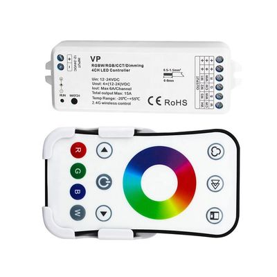 12V إلى 24V RF لاسلكي LED ضوء تحكم 2.4 جيجا هرتز Rgb Rf مفتاح التحكم عن بعد