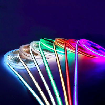 10mm 756LEDs / M Rgb Cob LED Strip Rgb 768Leds / M 24V Ip65 مقاوم للماء LED مرن