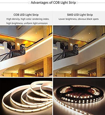 2023 COB LED Strip 480leds 2700K 3000K 4000K 6000K شريط مرن بدون نقاط
