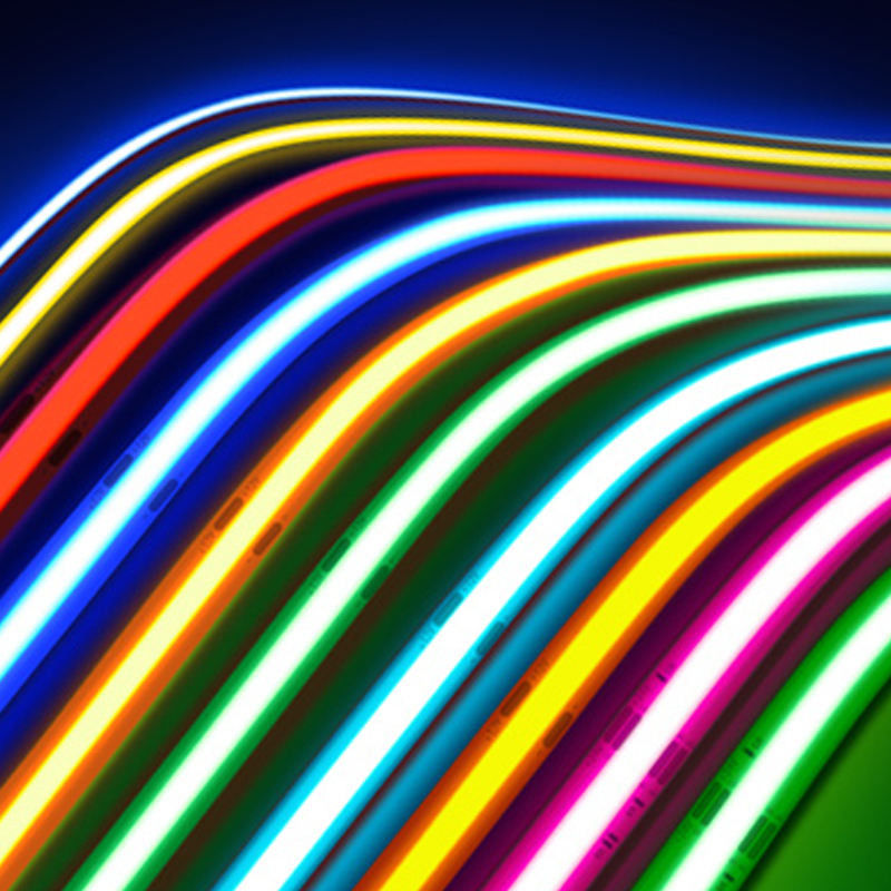 شريط إضاءة LED COB من نوع Rgb 840 LEDs / M 24V شرائط ضوء نيون رفيعة مرنة للغرفة