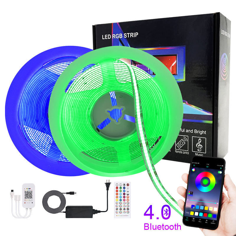 الذكية Rgb الموسيقى رد الفعل بقيادة قطاع بلوتوث APP الموسيقى مزامنة تحكم Cob Rgb Light