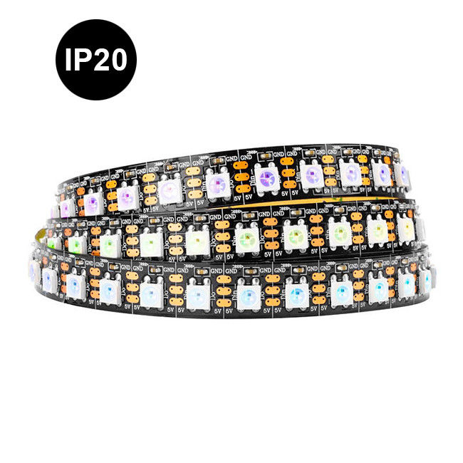 شريط إضاءة موسيقى LED ذكي Ip20 Ip65 Ip67 96100144leds بكسل مرن Ws2812b