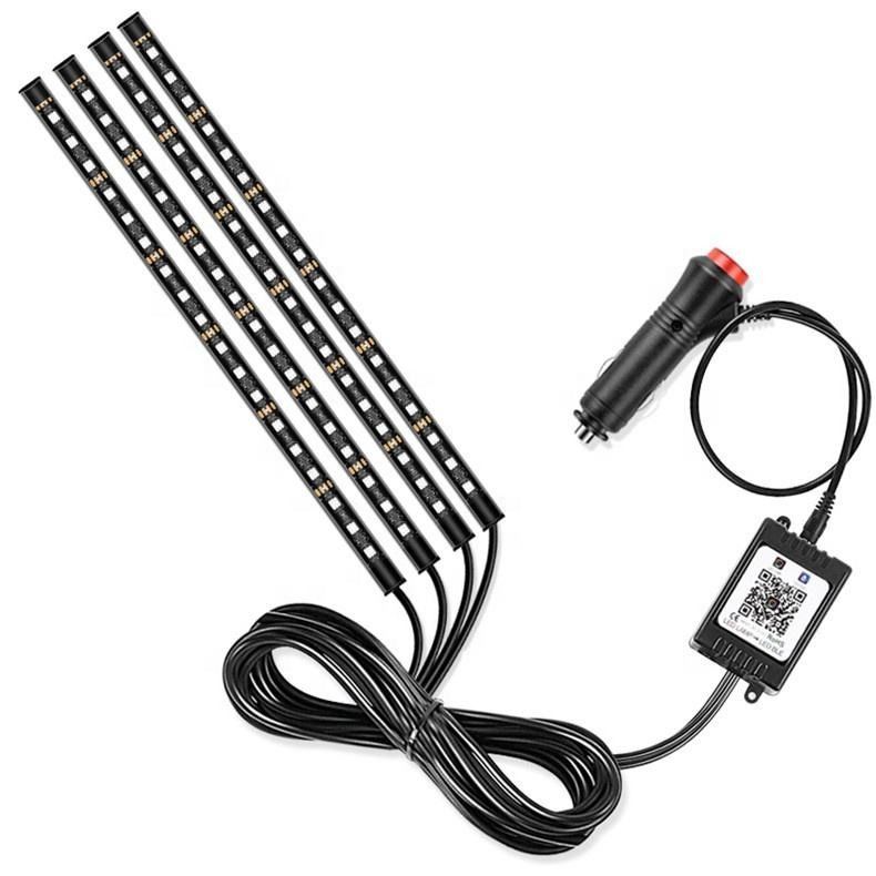 SMD 5050 RGB أضواء السيارة المعدلة مصباح LED للسيارة الداخلية الديكور جو ضوء