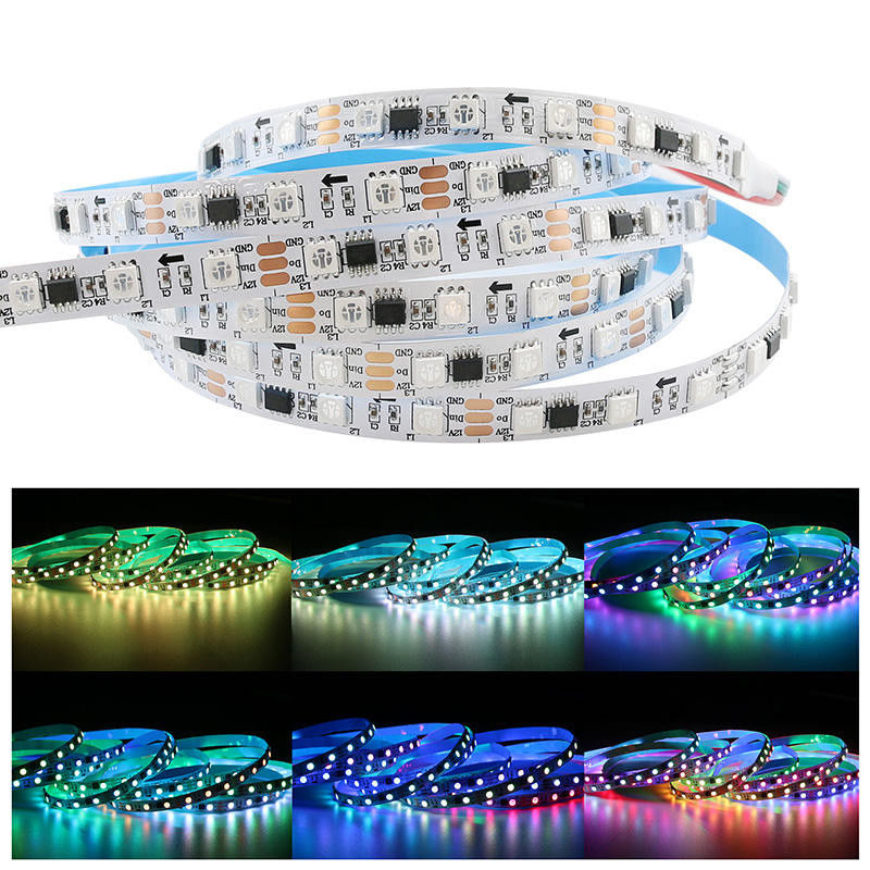 SK6812 5050 LED Strip WS2811IC مرن ذكي لون الحلم يطارد أضواء LED قطاع