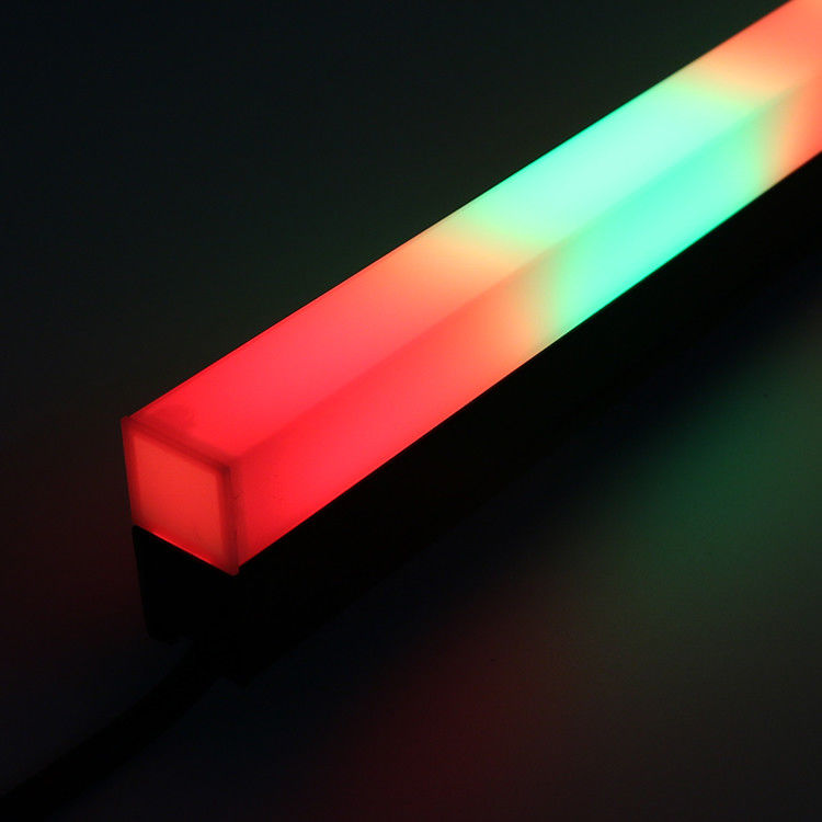 DC24V 96 المصابيح بكسل DMX RGB الخطي بقيادة أنبوب ضوء الألومنيوم المسار لمشاريع الإضاءة