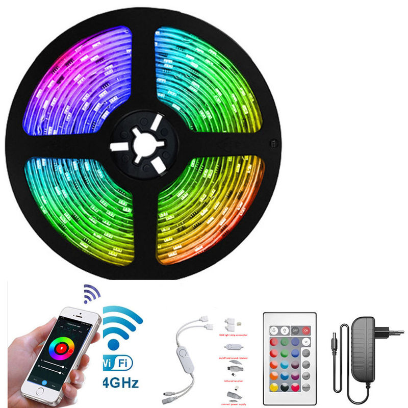 5M 5050 Wifi App مرن ذكي LED Mood Light Kit تغيير لون الحلم للديكور