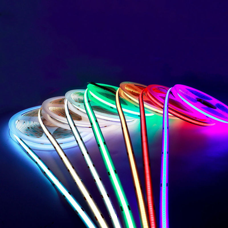 10mm 756LEDs / M Rgb Cob LED Strip Rgb 768Leds / M 24V Ip65 مقاوم للماء LED مرن
